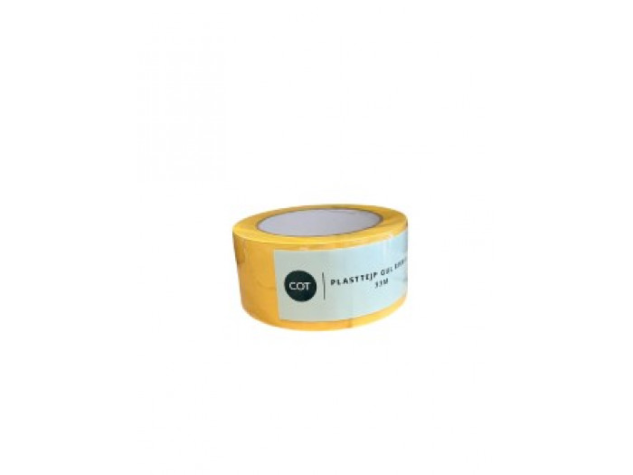 Plasttejp mjuk PVC gul Rivbar